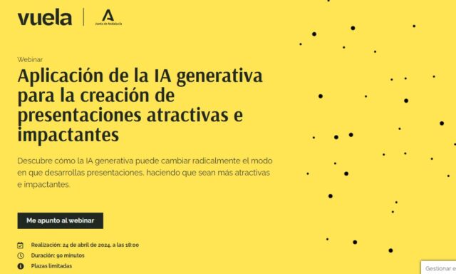 Webinar gratuito 24 de abril: La IA generativa para crear ...